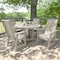 Highwood Usa Weatherly 5pc Round Outdoor Patio Furniture Dining Set AD-DNW48-WAE - alternate 2